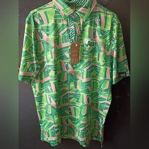 Sunday Crew Polo Green Tractor Agx Large Men's New With Tags